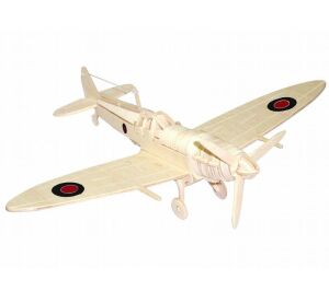 Woodcraft 3D-Puzzle aus Holz Spitfire