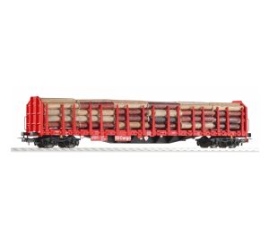 Piko Flachwagen Roos-t642 mit Drehrungen und Holzladung DB AG V - 54339