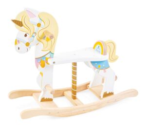 Le Toy Van Petilou Hölzernes Schaukel-Einhorn