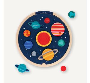 Petit Collage Mehrsprachiges Einsteckpuzzle zum Sonnensystem
