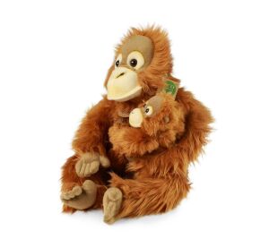 Rappa Plüsch-Orang-Utan mit Baby 28 cm ECO-FRIENDLY