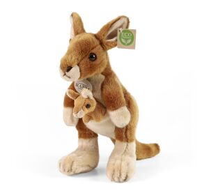 Rappa Plüsch Känguru mit Baby 27 cm ECO-FRIENDLY