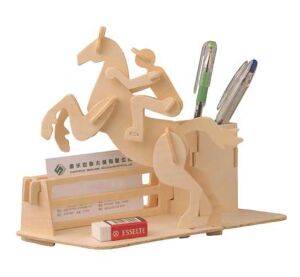 Woodcraft Holz 3D Puzzle Bleistift Stand Racing