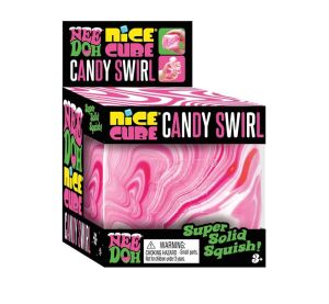 Schylling NeeDoh Squeeze Cube Nice Cube Candy Swirl