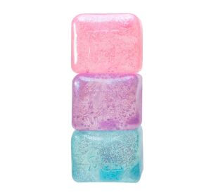 Schylling NeeDoh Nice Cube Glow Glitzernder Anti-Stress-Würfel der im Dunkeln leuchtet