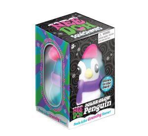 Schylling NeeDoh Polar Glow Penguin Knisternder Antistress-Pinguin leuchtet im Dunkeln