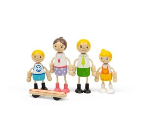 Tidlo Puppenhaus aus Holz europäische Familie