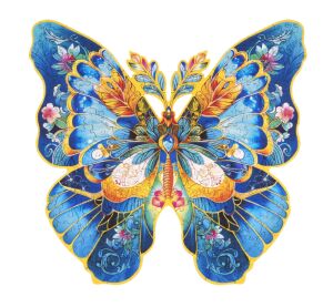 RoboTime Holzpuzzle Schmetterling Morpho Helena