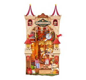 RoboTime 3D Holzpuzzle Buchstütze Miniatur Haus Märchenhafter Freizeitpark