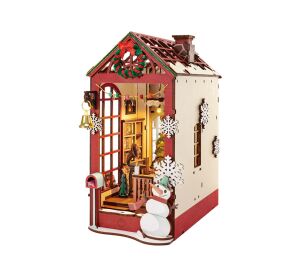 RoboTime 3D-Puzzle Buchstütze Miniaturhaus Weihnachtsinterieur