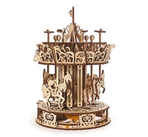 Ugears Mechanisches 3D-Holzpuzzle Karussell