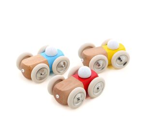 Vilac GM gelbes Spielzeugauto aus Holz