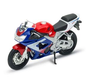 Welly - Motorrad Honda CBR900RR Fireblade Modell 1:18 blau-rot