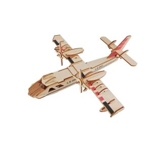 Woodcraft Hölzernes 3D Puzzle Bomber