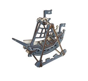 Woodcraft Holz 3D Puzzle Piratenschaukel