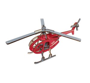Woodcraft Hölzernes 3D Puzzle Hubschrauber