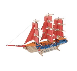 Woodcraft  Hölzernes 3D Puzzle Europäisches Segelschiff
