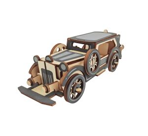 Woodcraft 3D Holzpuzzle Alte Limousine