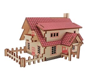 Woodcraft Hölzernes 3D Puzzle Ranch