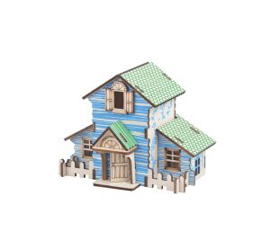 Woodcraft Hölzernes 3D Puzzle Waldhütte