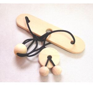 Holzpuzzle, Knoten auf Brett
