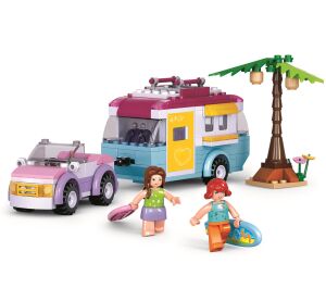 Sluban Girls Dream Holidays M38-B0606 Auto und Wohnwagen