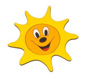 DoDo Möbelgriff aus Holz mit Sonne