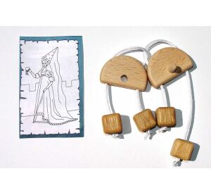 Ceeda Cavity Holzpuzzle Ohrringe Weiß Lady