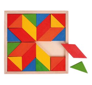 Bigjigs Toys Hölzernes Mosaik bunt