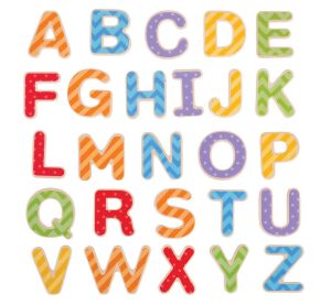 Bigjigs Toys Magnetisches Farbalphabet (Großbuchstaben)