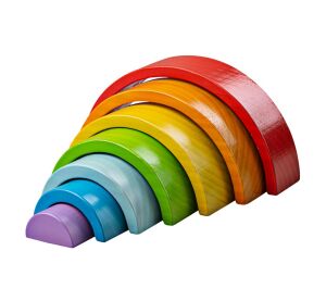 Bigjigs Baby Holzfaltung Regenbogen klein