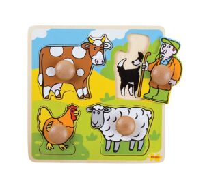 Bigjigs Toys Embeddable Lernpuzzle Bauernhof