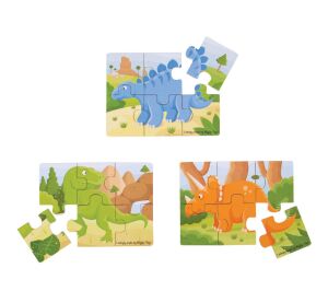 Bigjigs Toys Puzzle 3in1 Dinosaurier