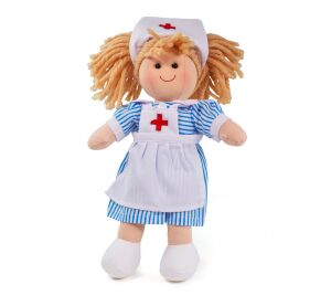 Bigjigs Toys Stoff-Krankenschwester-Puppe Nancy 28 cm