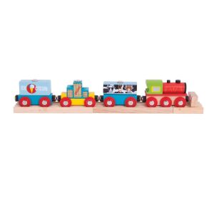 Bigjigs Rail Güterzug + 3 Gleise