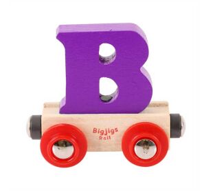 Bigjigs Rail Wagon Holzschienenbahn - Buchstabe B