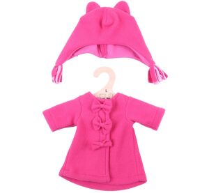 Bigjigs Toys Rosa Mantel mit Mütze für Puppe 38 cm
