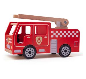 Bigjigs Toys Hölzernes Feuerwehrauto