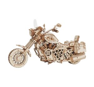 RoboTime Mechanisches 3D-Puzzle aus Holz Cruiser-Motorrad