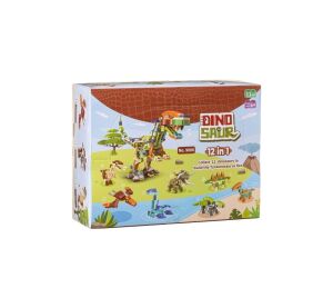 L-W Toys Set mit 12 in 1 Dinosaurierwürfeln