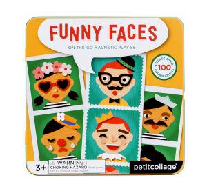 Petit Collage Magnetisches Puzzle Glückliche Gesichter
