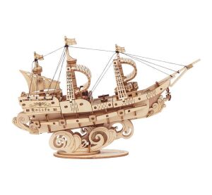 RoboTime 3D-Holzpuzzle Militärisches Segelschiff