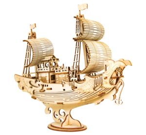 RoboTime 3D-Holzpuzzle Japanisches Segelschiff