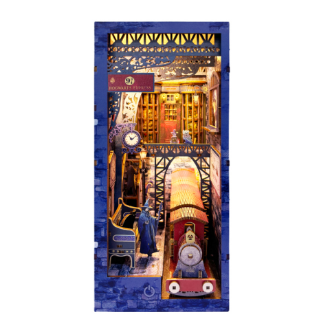 2Kids Toys 3D-Puzzle Buchstütze Miniaturhaus Magischer Bahnhof