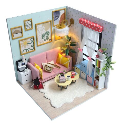 2Kids Toys Miniaturhaus Wohnzimmer Sonnenstrahl