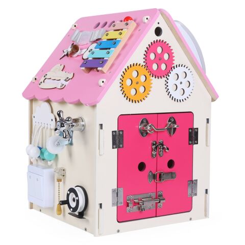 2Kids Toys Activity board Haus rosa