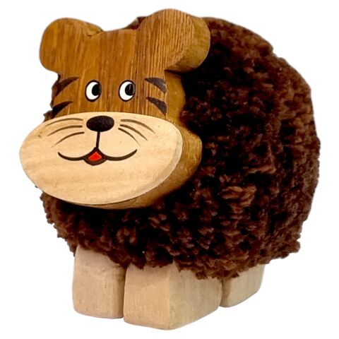 2Kids Toys Holzfigur XL mit Pompon Tiger