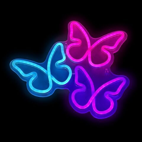 2Kids Toys LED NEON LIGHT Lampe Schmetterlinge