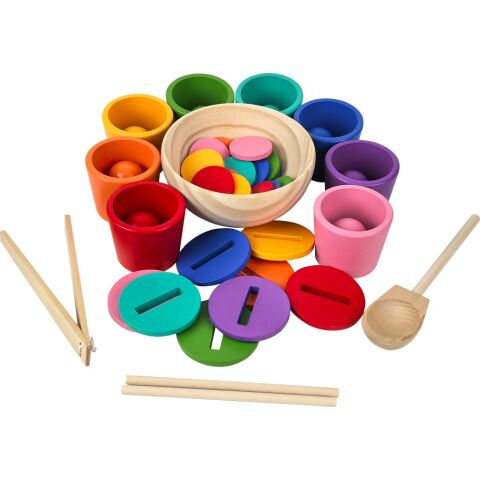 2Kids Toys Regenbogenbälle, Münzen und Becher 8 Farben