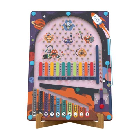 2Kids Toys Magnetisches Flipperspiel Weltraum 2 in 1